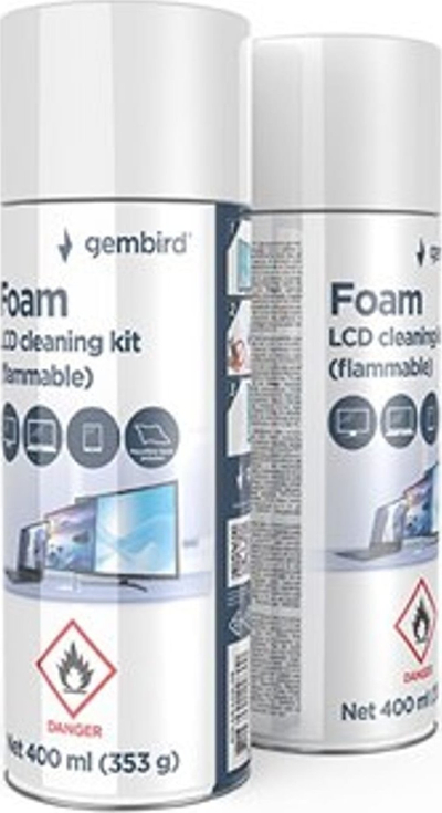 Set pastrimi ekrani Gembird Foam, 400 ml, për LCD LED, i bardhë
