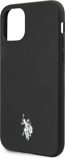Mbrojtëse telefoni U.S. Polo Assn për iPhone 11 Pro Max, lëkurë PU, e zezë