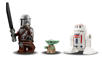 Set ndërtimi LEGO Star Wars 75410 Mando and Grogu Figures N-1 Starfighter, për fëmijë 4+, shumëngjyrësh