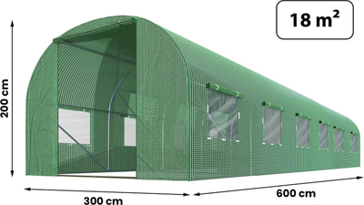 Folje zëvendësuese për tunel kopshti, 3x6m, 18m², UV4, transparente