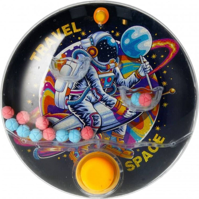Lojë me ujë dore Space Round, 10 cm, shumëngjyrëshe