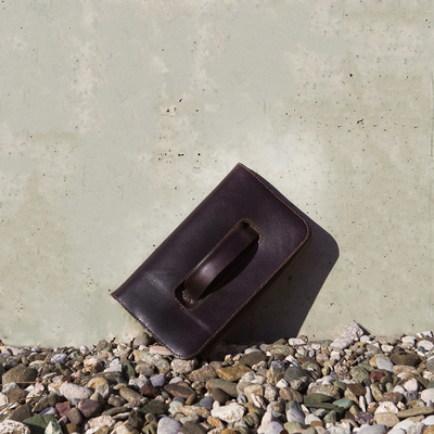 Çantë dore FD Leather, e zezë