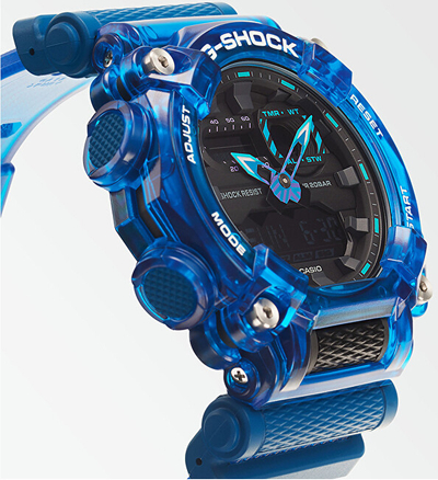 Orë dore për meshkuj Casio GA900SKL-2A, e kaltër