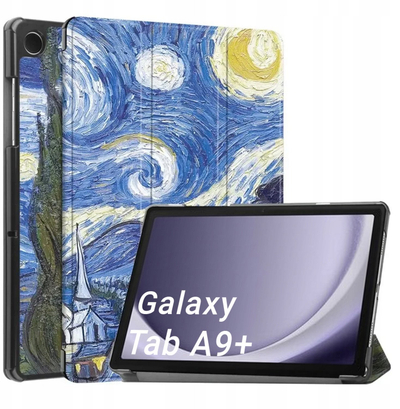 Kuti mbrojtëse për tablet Samsung Galaxy Tab A9 Plus 11, me kapak palosës, dizajn Starry Sky, shumëngjyrëshe