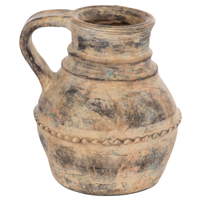 Vazo dekorative tavoline VERMO HM4397, terrakote, 20x20.5cm, krem