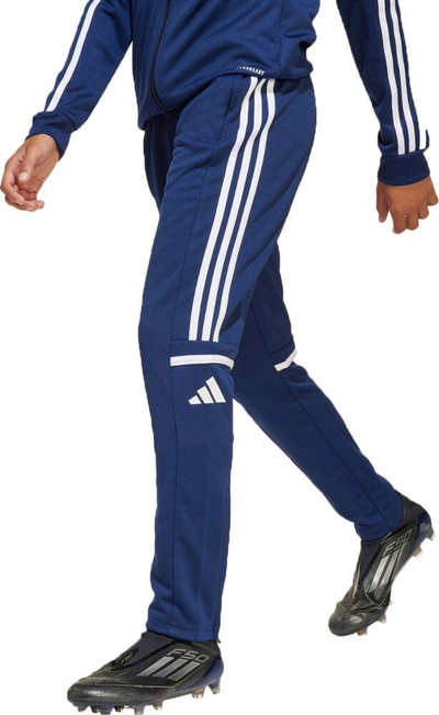 Pantallona stërvitje adidas Squadra 25 Jr JD4799, për kalamaj, poliester i riciklum, të zeza