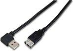 Kabllo USB MicroConnect USB A mashkull në USB A femër, 1.5 m, e zezë