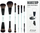 Set furçash grimi Jessup Makeup Lover Collection V, 6 copë, me dy anë, fibra vegane, ngjyrë e çelët