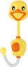Lodër dushi për banjo Dumel Funny Shower Duck, me pompë uji, me kupë thithëse, e verdhë