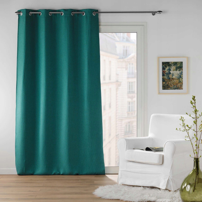 Perde dritare BLACKOUT Window Curtain, 135x240 cm, jakard, blu deti