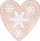 Dekor zemër druri Natural Heart, 4cm, set 12 copë, ngjyrë druri