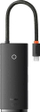 HUB USB C Baseus 6 në 1, HDMI, 3x USB 3.0, gri