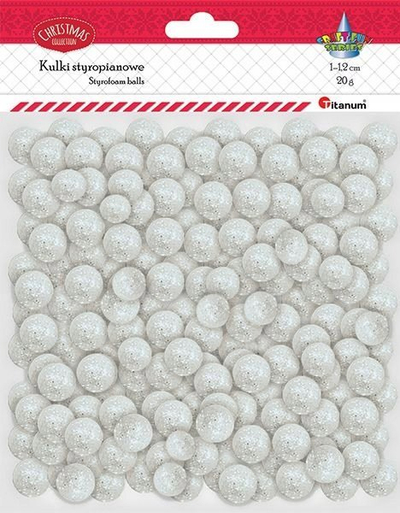 Topthat stiropori Hasta, sfera 10-12mm, 20g, të bardha