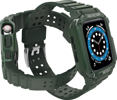 Rrip mbrojtës për Apple Watch 41/40/38 mm, TPU, sportiv, jeshil i errët