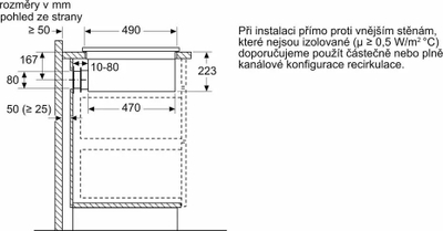 Plitë induksioni me aspirator Bosch Series 8 PXX875D57E, 80 cm, 4 zona FlexInduction, e zezë