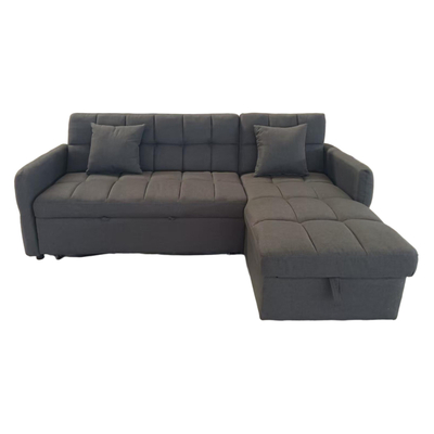 Kënd divan krevati Nezu HM3294.01, 213x145cm, i kthyeshëm, gri