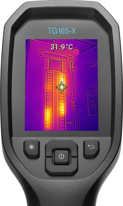 Kamerë termike FLIR TG165-X, sensor 80x60, gamë -25°C gjer më 300°C, e zezë