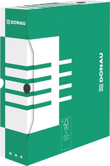 Kuti arkivi Donau Archive Box, A4, 80mm, jeshile