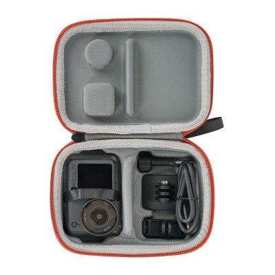 Çantë kamerash Sunnylife Standard Combo, për DJI Osmo Action 6, kompakte, portokalli