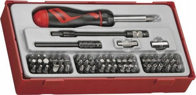 Set kaçavidash Brillant Tools BT033010, me bita, me dorezë të rehatshme, i kuq e zi