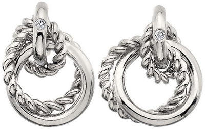 Vathë për femra Hot Diamonds Jasmine DE610, të argjendtë