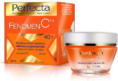 Kрем за лице Perfecta Fenomen C 40+, изедначување на тенот, против брчки, 50 ml