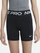 Pantallona të shkurtra sportive Nike Pro Big Girls 3", Dri FIT, për goca, të zeza