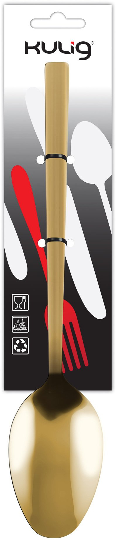 Set lugë darke Kulig Piano Gold, 3 copa, çelik inox, ngjyrë ari