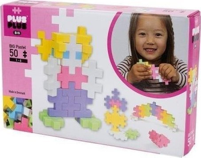 Lodra konstruktore Plus Plus Big Pastel, set me 50 copa, shumëngjyrëshe