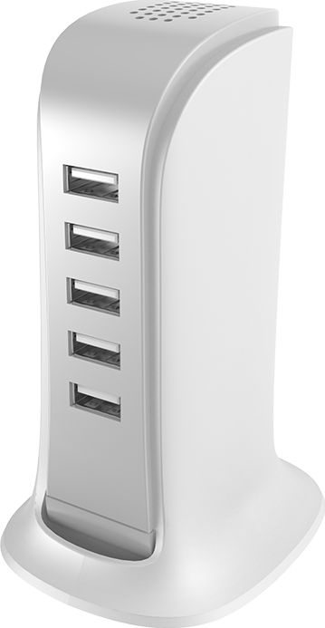 Karikues rrjeti Dudao A5EU, 5 porta USB, kabllo 1.5 m, i bardhë