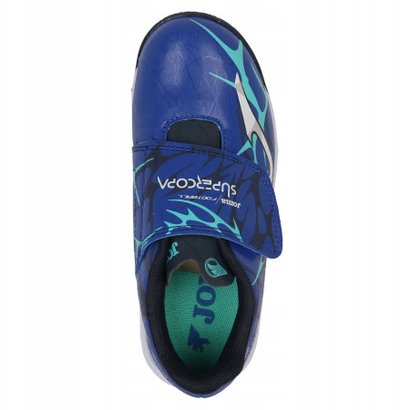 Këpucë futbolli për sallë Joma Super Copa Jr 2409 IN, për kalamaj, taban gome, blu
