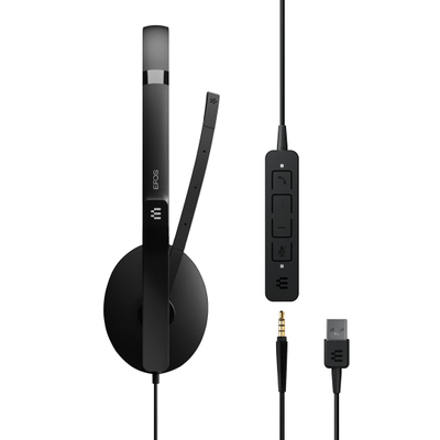 Kufje Epos Adapt 165, USB, 3.5mm Jack, të zeza
