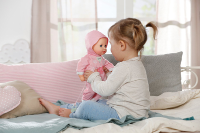 Кукла Baby Born Hannah Play With Me, 36 cm, со звучни функции, шарена