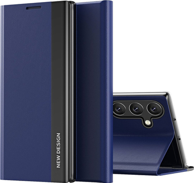 Këllëf me kapak Hurtel Sleep Case Pro për Samsung Galaxy A24 4G, bëhet mbajtëse, blu