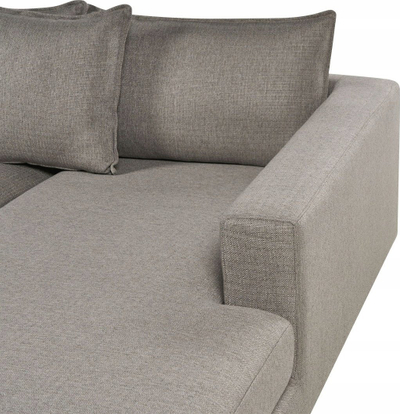 Kauç këndor Beliani Lilviken, me 5 vende, material cope, ngjyrë taupe