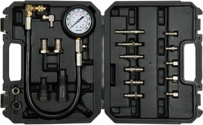 Manometër kompresioni diesel Yato YT-73072, deri 70 bar, set profesional, i kuq