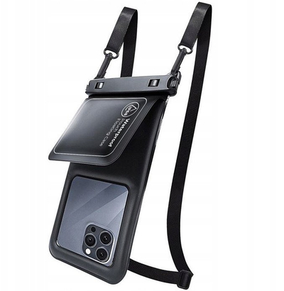 Kese mbrojtëse uji Mobile Origin Waterproof Floating, për telefona deri 6.8", me xhep të vogël, bardh e zi