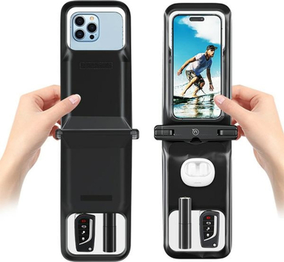 Çantë ujirezistente Usams YD014, për telefona deri 6.7", IP68, e bardhë