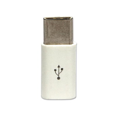 Përshtatës USB, USB-C - microUSB, i bardhë