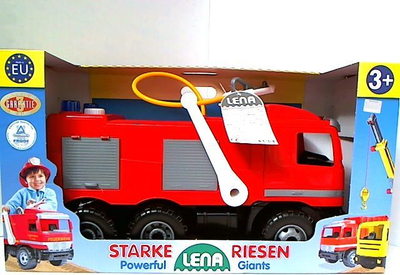 Kamion zjarrëfikës lodër Lena Mercedes 02028, 64 cm, i kuq
