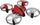 Dron lodër Amewi Air Genius All in 1, 4 rotorë, bateri 300 mAh, i kuq
