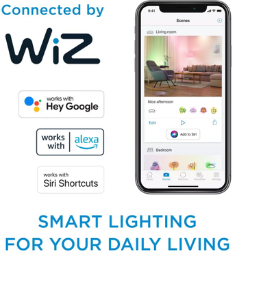 Llambë e mençur Philips WiZ LED E14 P45, 4.9W, ekuivalente 40W, shumëngjyrëshe