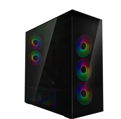 Kuti PC Arctic Xtender VG, mid tower, panel xhami i temperum, A RGB, montim vertikal GPU, e zezë