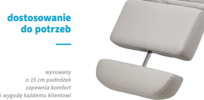 Karrige elektrike kozmetike Azzurro 891, e rregullueshme, gri