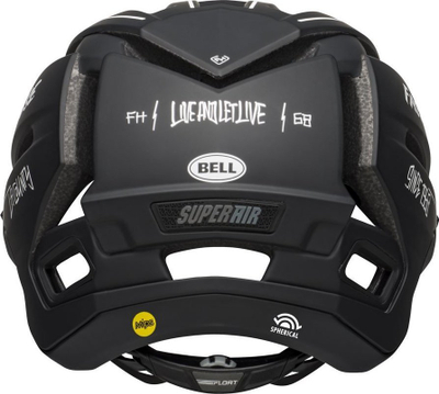 Helmetë çiklizmi Full Face Bell Super Air R Mips Spherical, MTB, e bardhë infrakuqe mat me shkëlqim