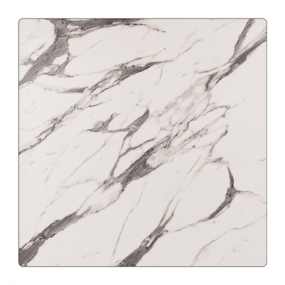 Pllakë tavoline HPL 80×80 cm mermer (HM5839.11), bardhë/ gri