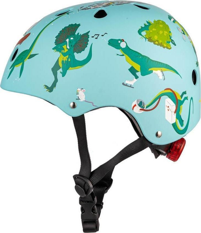 Helmet biçiklete për kalamaj Hornit Lids Dinosaur, me dritë LED, me dinosaurus, blu