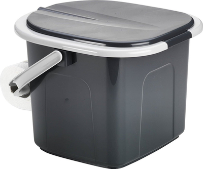 Kофа туристички тоалет BranQ, 15.5L, пластична, темно сива
