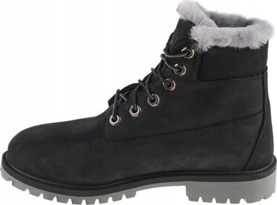 Çizme për kalamaj Timberland Premium 6 IN WP Shearling Boot Jr, lëkurë nubuck, të izolume, të zeza