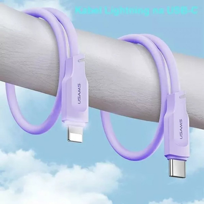 Kabllo USB USAMS Lithe Series, USB C me Lightning, 1.2 m, jeshile